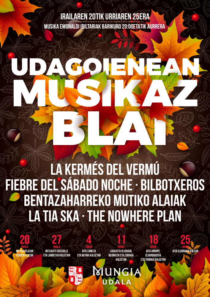 Irudia "Udagoienean, Musikaz Blai" ekimena bueltan da Mungiako...