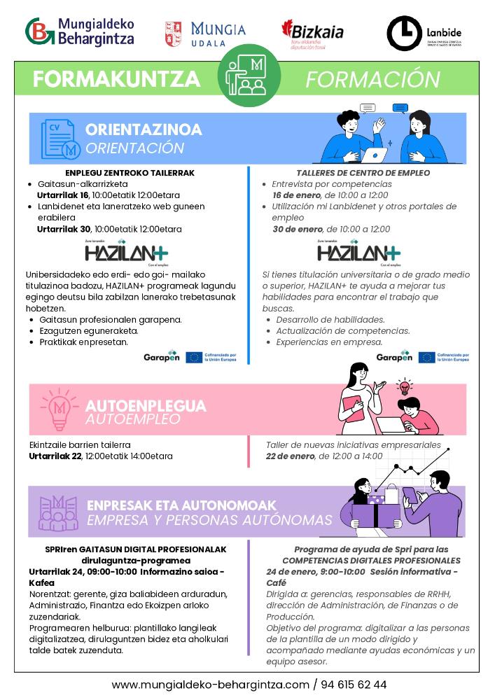 Imagen Formación en Mungialdeko Behargintza: orientación, autoempleo y empresas y personas autónomas